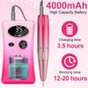 Electric Nail Drill, Urbuti 35000RPM Professional Nail Drill Machine, Portable Rechargeable File Machine Set for Acrylic Gel Nails, Manicure Pedicure Tools for Home and Salon Use(Colorful)
