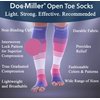 Doc Miller Open Toe Compression Socks Women and Men 20-30mmHg, Toeless Compression Socks Women, Support Shin Splints, Calf Recovery, Varicose Veins, 1 Pair Knee High