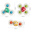 ALASOU 3PCS Suction Cup Spinner Toys for 1 Year Old Boy Girl|Spinning Top Baby 12 18 Months|1 2 Year Old Boy Birthday Gift|Bath Toys for Kids Ages 1-3|Sensory Toys Stocking Stuffers for Toddlers 1-3
