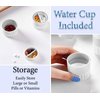 4-in-1 Pill Cutter, Crusher, Storage Container, and Water Cup