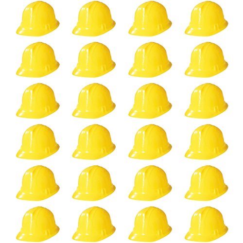 Novelty Place Construction Party Hats - Dress Up Soft Hats for Kids and Adults (Pack of 24)