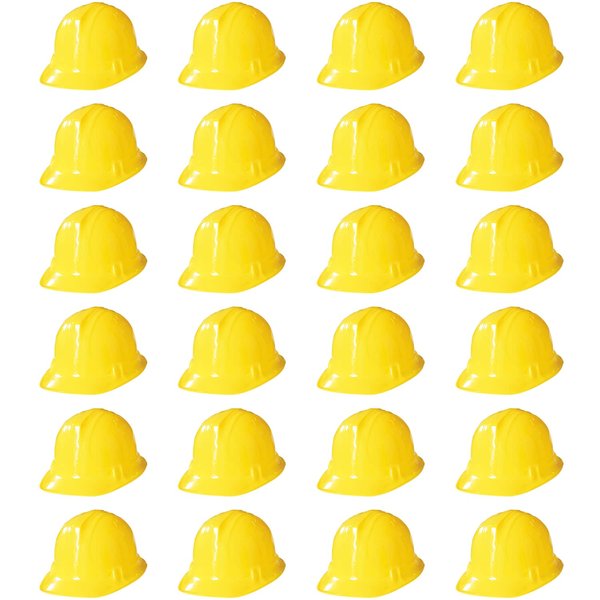 Novelty Place Construction Party Hats - Dress Up Soft Hats for Kids and Adults (Pack of 24)