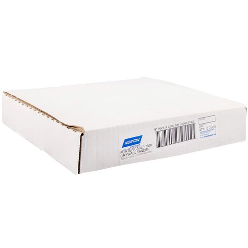 Norton 9-Inch Sanding Discs for Power Sander, WallSand Fine Grit Sandpaper, Aluminum Oxide, 180 Grit (Pack of 15)