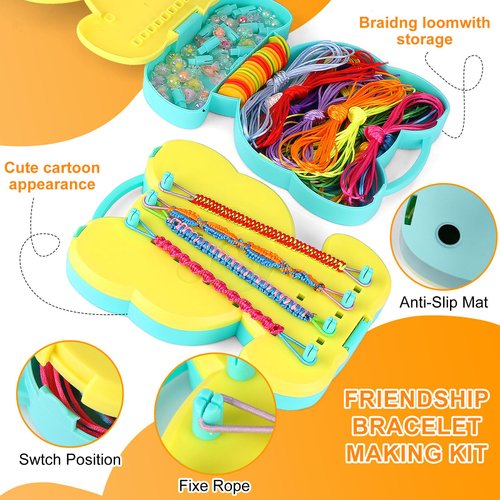 CebollaJojo Friendship Bracelet Making Kit for Girls,Jewelry String Bracelet Making Kit Crafts Toys for 6-12 Years Old, DIY Arts Birthday Gifts for Teen Girls Kids Adults