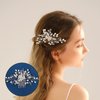 Honbay 50PCS 5 Teeth Metal Hair Combs Hair Side Combs Hair Clip Combs Twist Combs Wedding Bridal Veil Combs Wig Combs Headpieces Accessories Combs Updo Bun Chignon Hair Styling Accessories