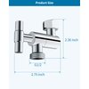 Hibbent All Metal Shower Head Elbow Adapter, 360 ° Adjustable Swivel Brass Showerhead Adapter, Stainless Steel Shower Arm Extension for Fixed and Rain Showerhead, Wall Mounted Shower Connector, Chrome