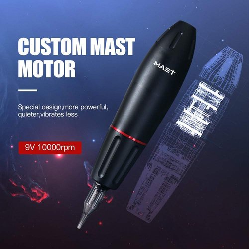 Dragonhawk Tattoo Gun Kit Wirless Rotary Pen Machine, 20Pcs Needles Cartridges Cordless Battery Power Supply for Beginners