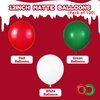 100 Pcs Christmas Red Green Balloons 12 Inch Red Green and White Latex Balloons with 65ft Ribbon for Christmas Birthday Baby Shower Party Decorations
