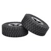 HobbyPark Pre-Glued 1/10 RC Short Course Truck Tires and Chrome Wheels 12mm Hex for Traxxas Slash 2wd 4x4 Vxl BL-2S Redcat Blackout SC Pro TR10 Losi 22S SCT 3S 4S Lipo Brushless Power (120mm Height)