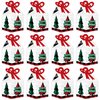 Big Dot of Happiness Holiday Plaid Trees - Square Favor Gift Boxes - Buffalo Plaid Christmas Party Bow Boxes - Set of 12