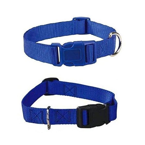 Zack & Zoey Blue Dog Collar Bulk LOT Packs 4 Sizes Nylon Litter Band Puppy Rescue Shelter(Small - 10 to 16 Inch 20 Collars)