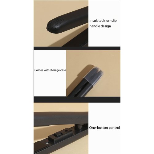 Mini Curling Iron, 2 in 1 Hair Straightener Tourmaline Ceramic Smart Constant Temperature Beauty Heating Curler Hair Styling Tool for Home or Salon (Black)