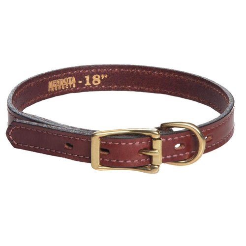 Mendota Products ME13114 Pet Standard Dog Collar, 3/4" x 14", Chestnut