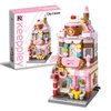 QMAN Girls Building Blocks Toy Dream Dessert House Building Kit Street-View Construction Educational Toy for Girls Age 6-12 and Up (344 Piece)