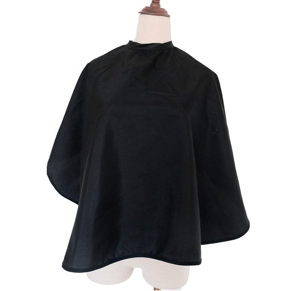 ST-BEST-P Caps, Foils & Wraps Hair Color Cape Makeup Haircut Salon Hairdresser Shampoo Capes Cutting Barber Cape for Men,Women,Clients (1 PCS, Black)