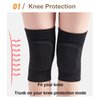 SUJAYU Dance, Wrestling, Basketball, Volleyball Knee Pads for Women, Knee Protector Soft Knee Pads for Work (Black, S)