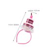 NUOBESTY Happy Birthday Cake Headband Cupcake Hairband Sequins Headpiece Band Party Hair Hoop Birthday Tiara Hair Accessories for