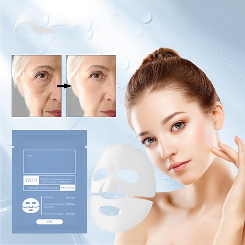 YUCVIAS 8 Packs Bio-Collagen Mask, Bio Collagen Face Mask Overnight, Bio Collagen Face Mask, Bio Collagen Mask, Hydrating Overnight Hydrogel Mask, Pore Minimizing, Elasticity(8pcs)