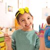 MEEDEE Fashion Bright Yellow Bow Headband Bowknot Headband Big Bow Grosgrain Ribbon Hair Hoop Headband for Girls Toddlers Girls Kids Party Decor Cosplay Costume Headwear Makeup Handmade Hair Band