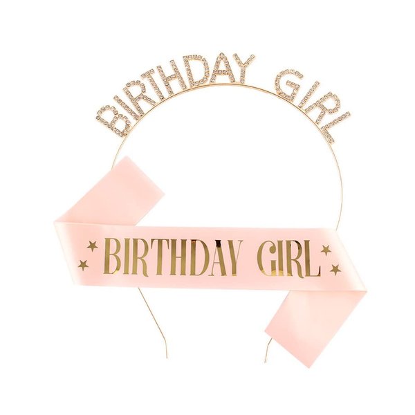 Kilener Birthday Gifts for Women Birthday Crowns Headband for Girls Birthday Sash and Tiara for Women Birthday Girl Crown Birthday Party Accessories