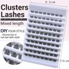 Cluster Lashes 8-16mm 80pcs Individual Lashes Volume Eyelash Clusters DIY Lash Extension Fluffy Cluster Eyelash Extensions Kit Soft Lash Clusters(Z008))