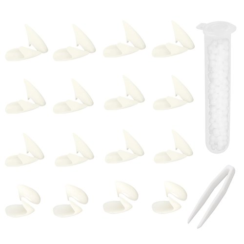 Ngdhkd 16 Pairs 4 Sizes Vampire Teeth Vampire Fangs Werewolf Teeth with Adhesive and Tweezers for Cosplay Props Halloween Anime Party Vampire Dentures Party Favors Masquerade Accessories
