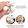 EEEKit Mini Hair Claw Clip, 20Pcs Retro Pearls Hair Bangs Clips Barrettes with Daisy Flower for Women Hair Accessories