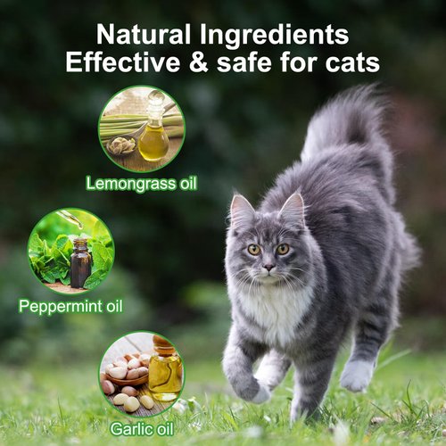 Natural Peppermint Cat Repellent Balls, Outdoor & Indoor Cat Deterrent to Protect Gardens, Keep Cats and Dogs Out of Patio and Yard, 10 Packs