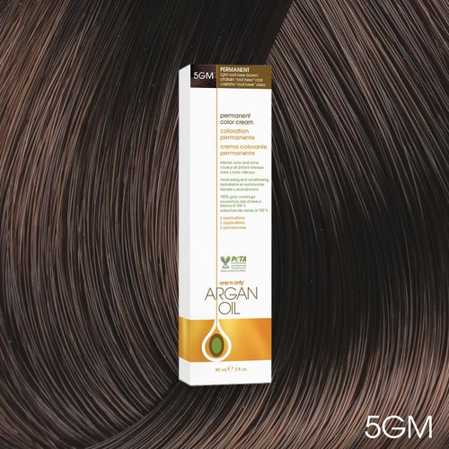 One n Only Argan Oil Permanent Color Cream - 5GM Light Root Beer Brown Hair Color Unisex 3 oz