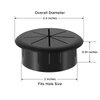 HYCC 2 Inch Desk Grommet Black, Desk Hole Cover for Cable, Desk Hole Grommet for Cords, Flexible Cable Grommet - 5 Pack