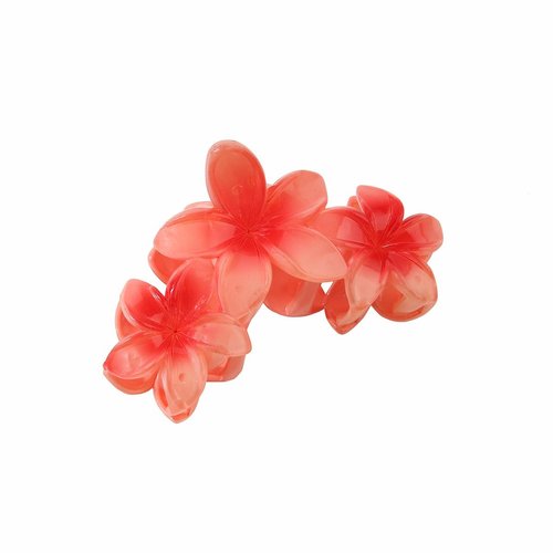 1Pcs Flower Hair Clips - Diowino Spring Watermelon Red Gradient Claw Clips Big Egg Flower Hair Cl...