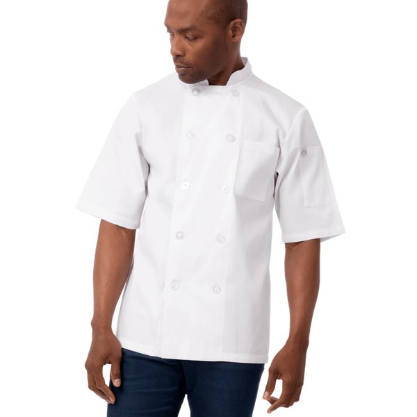 Chef Works Men's Volnay Chef Coat, White, Medium