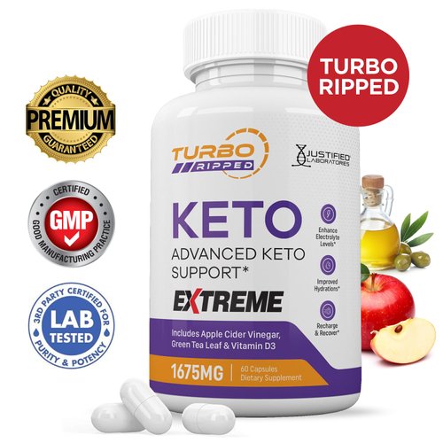 (2 Pack) Turbo Ripped Keto ACV Extreme Pills 1675MG Keto Support Blend Capsule Alternative to Keto ACV Formulated with Apple Cider Vinegar Extra Virgin Olive Oil Powder Green Tea Leaf 120 Capsules