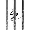 MARIA AYORA Triple Pack of Vegan-Approved Liquid Eyeliner Pens in Classic Black, Tattoo Effect, Quick Dry, Waterproof, Smudgeproof, Long-lasting & Felt Tip Eyeliner pen: Precision Beauty for Women