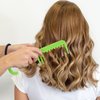 Allegro Combs #1002 Wide Tooth Comb Shower Comb With Hook For Curly Hair Wet Or Dry Detangle Women’s Combs Made In The Usa 1 Pc. (Green)