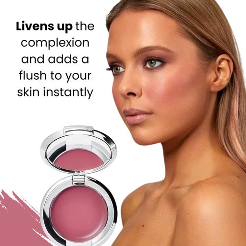 nude envie Cream Blush Sweet Rich Berry Shade with Hyaluronic Acid - Certified Vegan Cruelty-Free – for All Skin Tones (Passion)