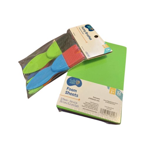 Hello Hobby Foam Sheets Funny Brushes Craft Kit (Bundle)