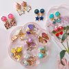 ELEMIRSA 12 Pairs Clip On Earrings Girl Party Favor Princess Clip on Earrings Pretend Play Unicorn Earrings for Little Girl Kids Toddlers Jewelry Set