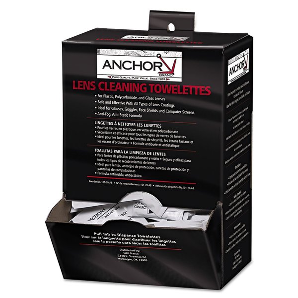 ANCHOR BRAND, 101-70-AB, LENS CLEANING TOWELETTES(BOX/100)