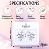 WRBAJIS Christmas Face Gems Stick on Glitter Face Jewels for Women Self-adhesive Eyes Face Rhinestone Crystal Temporary Tattoo Stickers for Xmas Makeup Dress-up Festival Holiday Party Decoration 2Pcs