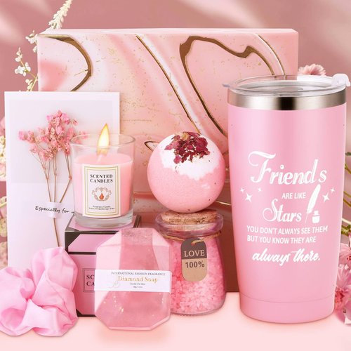 Women Spa Gift Basket Birthday Box Set Good Friends Like Star Long Distance Inspirational Thank You Appreciation Female Friendship Themed Show Christmas Xmas Close Soul Work Bestie Cute Unique Present