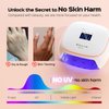 BOLASEN LED Nail Lamp - 60W Gel Nail Light with Ceramic Technology, No UV Skin Damage, Professional Nail Dryer for Gel Nail Polish, Quick Dry Curing Lamp with Metal Base & Atmosphere Light, Halo 10