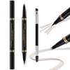LAVONE Eyebrow Pencil, 2-in-1 Waterproof Eyebrow Pen with Microblading Brow Pen and Ultra-Precise Brow Pencil, with Dual-ended Eyebrow Brush - Dark Brown