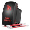 Nilight Rock Lights Rocker Switch Led Light Bar Switch 5Pin Laser On Off SPST switches 20A/12V 10A/24V Switch Red with Jumper Wires Set for Cars Trucks RVs,2 Years Warranty