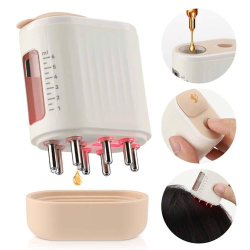 Electric Hair Oil Applicator, 2 in 1 Hair Oiling Applicator and Scalp Oil Applicator, Electric Hair Oil Applicator for Hair Growth, Oil Massager for Scalp, Oil Dispenser for Hair