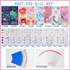 Valentines Day Gifts for Kids 36 PCS Valentines Cards Classroom with Painting Craft Kit Paint with Water Colors Book for Toddlers Boys Girls Valentine Exchange Gift Shool Prizes Classroom Party Favors