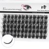 60Clusters 50D Cluster Lashes, Faux Mink Hair Lash Clusters, DIY Eyelash Extension Individual Lashes, DD Curl Mix Length Thin Band False Eyelahs, Easy to Apply at Home