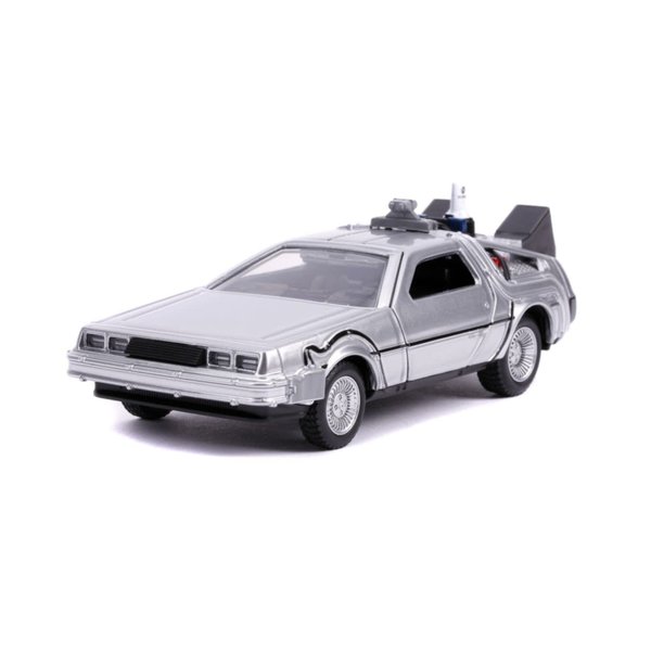 Jada Delorean DMC (Time Machine) Silver Back to The Future Part II (1989) Movie Hollywood Rides Series 1/32 Diecast Model Car