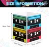 80's 90's Cassette Tape Bucket Centerpiece, 80’s Party Supplies and 90's Theme Parties, 5.5 x 7 Inch Cassette Tape Table Decor, Retro Hip Hop Music Culture Party for Adults Kids