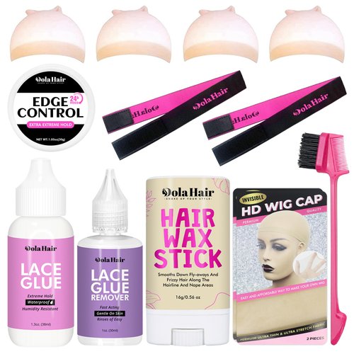 Dolahair Lace Glue Kit Lace Front Glue Kit for Wigs Waterproof Wig Glue Strong Hold Wig Glue Kit ...
